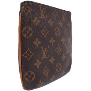 Louis Vuitton Bag Shoulder Monogram Brown Leather Partition